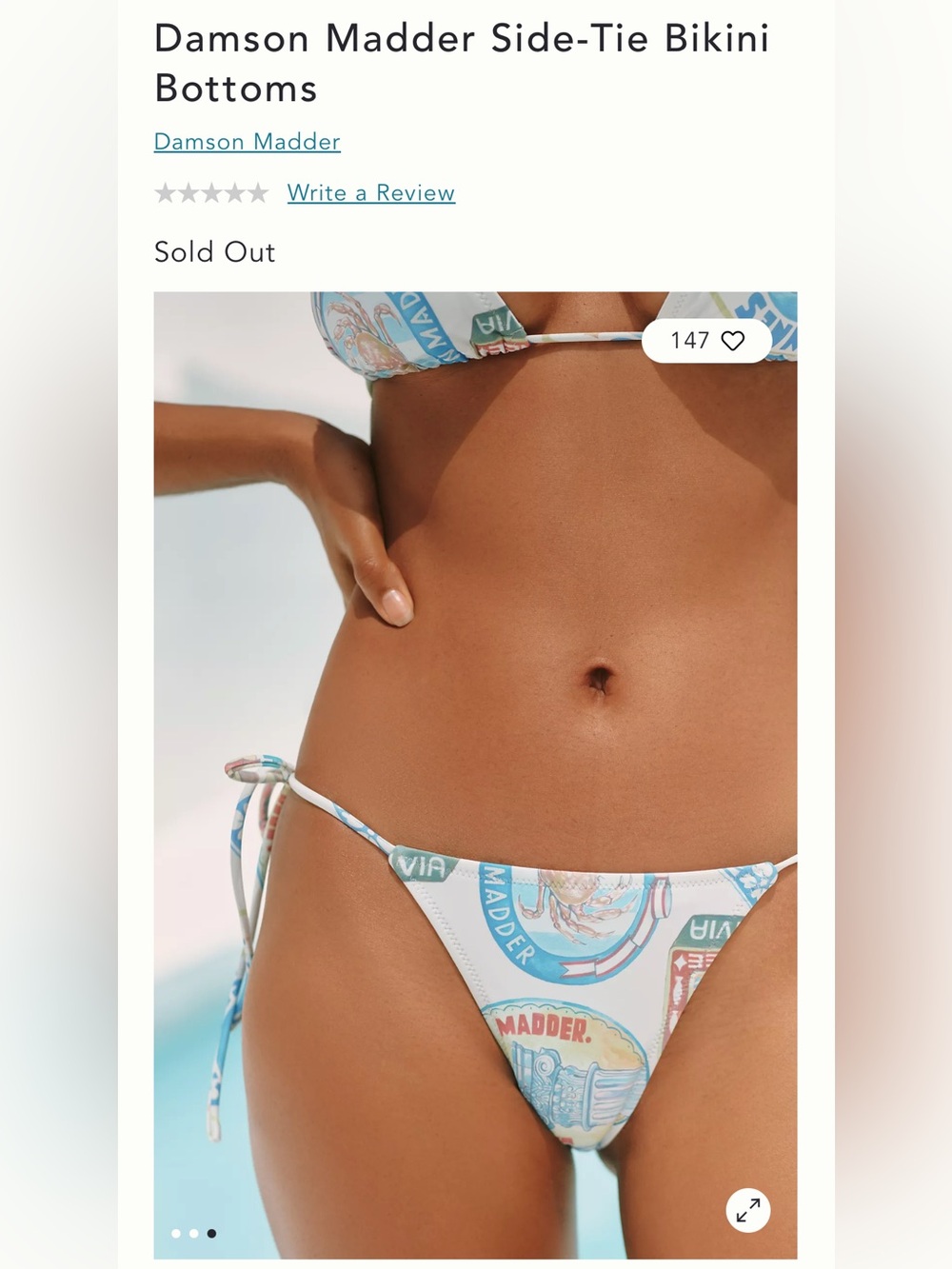 DAMSON MADDER | SIDE TIE BIKINI BOTTOM